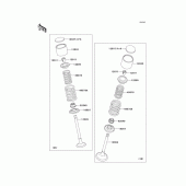 Схема узла: Клапан(ы) для Kawasaki KL650 KLR650