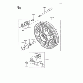 Схема вузла: Front wheel для Kawasaki ZG1200 Voyager XII