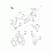 Схема вузла: Заднє гальмо для Kawasaki ZX600 Ninja ZX-6