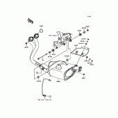 Схема узла: Выхлопная система для Kawasaki ER650 Z650 ABS