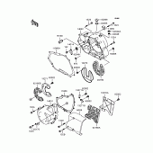 Схема вузла: Кришка двигуна для Kawasaki BN125 Eliminator