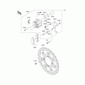 Схема вузла: Переднє гальмо для Kawasaki KLX250 D-Tracker X