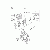 Схема узла: Передний тормоз для Kawasaki KLX650 KLX650 Motard