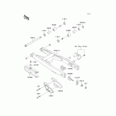 Схема вузла: Задній важіль (Маятник) для Kawasaki KX100