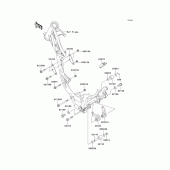 Схема узла: Крепление двигателя для Kawasaki KX85 KX85-II