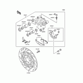 Схема узла: Передний тормоз для Kawasaki EX250 ZZR250