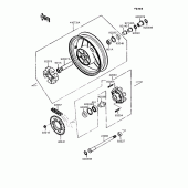 Схема узла: Заднее колесо & Приводная цепь для Kawasaki ZX900 GPZ900R