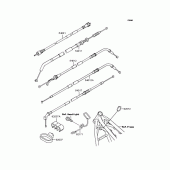 Схема вузла: Троси для Kawasaki ZR750 Zephyr