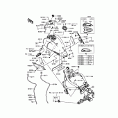 Схема вузла: Паливний бак для Kawasaki EN650 Vulcan S SE