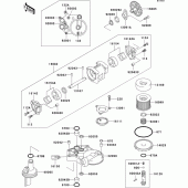 Схема вузла: Масляний насос (1/2) для Kawasaki ZR1100 ZRX1100-II
