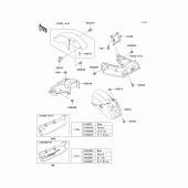 Схема вузла: Крило для Kawasaki EX250 Ninja 250