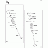 Схема узла: Клапан(ы)(1/2) для Kawasaki ZX1000 Ninja ZX-10R ABS