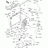 Схема узла: Радиатор (1/2) для Kawasaki ZX1200 Ninja ZX-12R