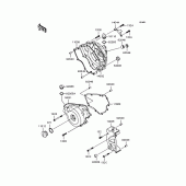 Схема вузла: Кришка двигуна для Kawasaki EX250 ZZR250