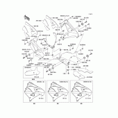 Схема вузла: Cowling lowers(zx900-f1h) для Kawasaki ZX900 Ninja ZX-9R