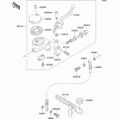 Схема узла: Передний тормозной цилиндр для Kawasaki VN1500 VN1500 Classic