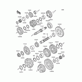 Схема вузла: Трансмісія для Kawasaki ZX400 ZZR400