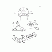 Схема вузла: Наклейки для Kawasaki ZX400 ZZR400