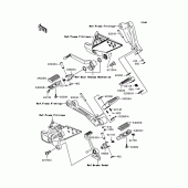 Схема узла: Подножки для Kawasaki ZR750 Z750