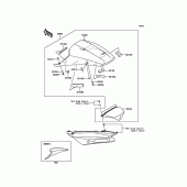 Схема вузла: Заглушка сидіння (Опція) для Kawasaki ZX1400 ZZR1400 ABS