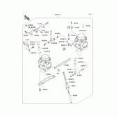 Схема узла: Карбюратор(1/2) для Kawasaki EN500 Vulcan 500