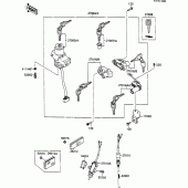 Схема вузла: Ignition switch(1/2) для Kawasaki ZX600 GPX600R