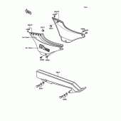 Схема вузла: Side cover/chain case(1/2) для Kawasaki ZX400 Z400FII