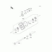 Схема вузла: Ступиця переднього колеса для Kawasaki KX65