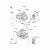 Схема вузла: Картер двигуна для Kawasaki ZX600 Ninja ZX-6R