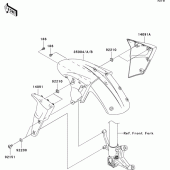Схема вузла: Переднє крило для Kawasaki ZX636 Ninja ZX-6R