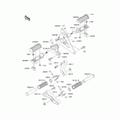 Схема узла: Подножки для Kawasaki VN1600 VN1600 Mean Streak