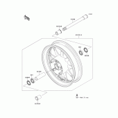 Схема вузла: Front wheel для Kawasaki VN1700 Vulcan 1700 Vaquero