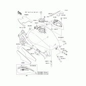 Схема вузла: Fuel tank(1/2)(p2h) для Kawasaki VN1500 VN1500 Mean Streak