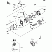 Схема вузла: Starter motor для Kawasaki ZX1100 ZZ-R1100
