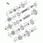 Схема вузла: Трансмісія для Kawasaki KLZ1000 Versys 1000 LT