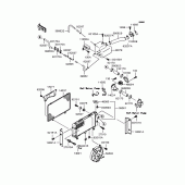 Схема вузла: Радіатор для Kawasaki VN250 Eliminator 250V