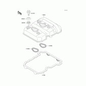 Схема узла: Клапанная крышка для Kawasaki KLE250 Anhelo