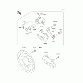 Схема вузла: Заднє гальмо для Kawasaki ZX900 Ninja ZX-9R