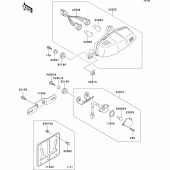 Схема узла: Taillight(s) для Kawasaki ZX600 Ninja ZX-6R
