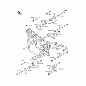 Схема вузла: Кріплення двигуна для Kawasaki ZR400 Zephyr X