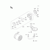 Схема узла: Масляный насос для Kawasaki KLE500