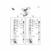 Схема узла: Вилка передней оси для Kawasaki ZX1000 Ninja ZX-10RR