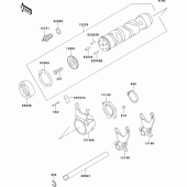 Схема вузла: Gear change drum/shift fork(s) для Kawasaki ZR750 Zephyr