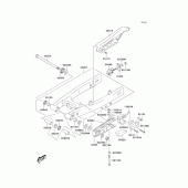 Схема вузла: Задній важіль (маятник) для Kawasaki KLX125 KLX125L