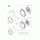 Схема вузла: Колеса для Kawasaki KLX140 KLX140