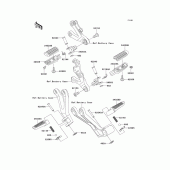 Схема узла: Подножки для Kawasaki ZX600 Ninja ZX-6R