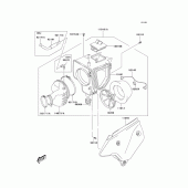 Схема узла: Воздушный фильтр для Kawasaki KLX400 KLX400R