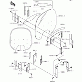 Схема вузла: Облицювальні елементи для Kawasaki VN1500 VN1500 Classic Tourer