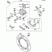 Схема узла: Задний тормоз для Kawasaki ZX600 GPX600R