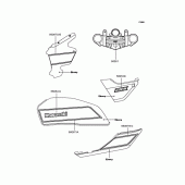 Схема вузла: Наклейки (Ебоні) для Kawasaki ZR400 ZRX